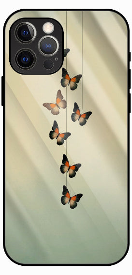 Minimal Butterfly Aesthetic Luxury Glass Back Phone Case