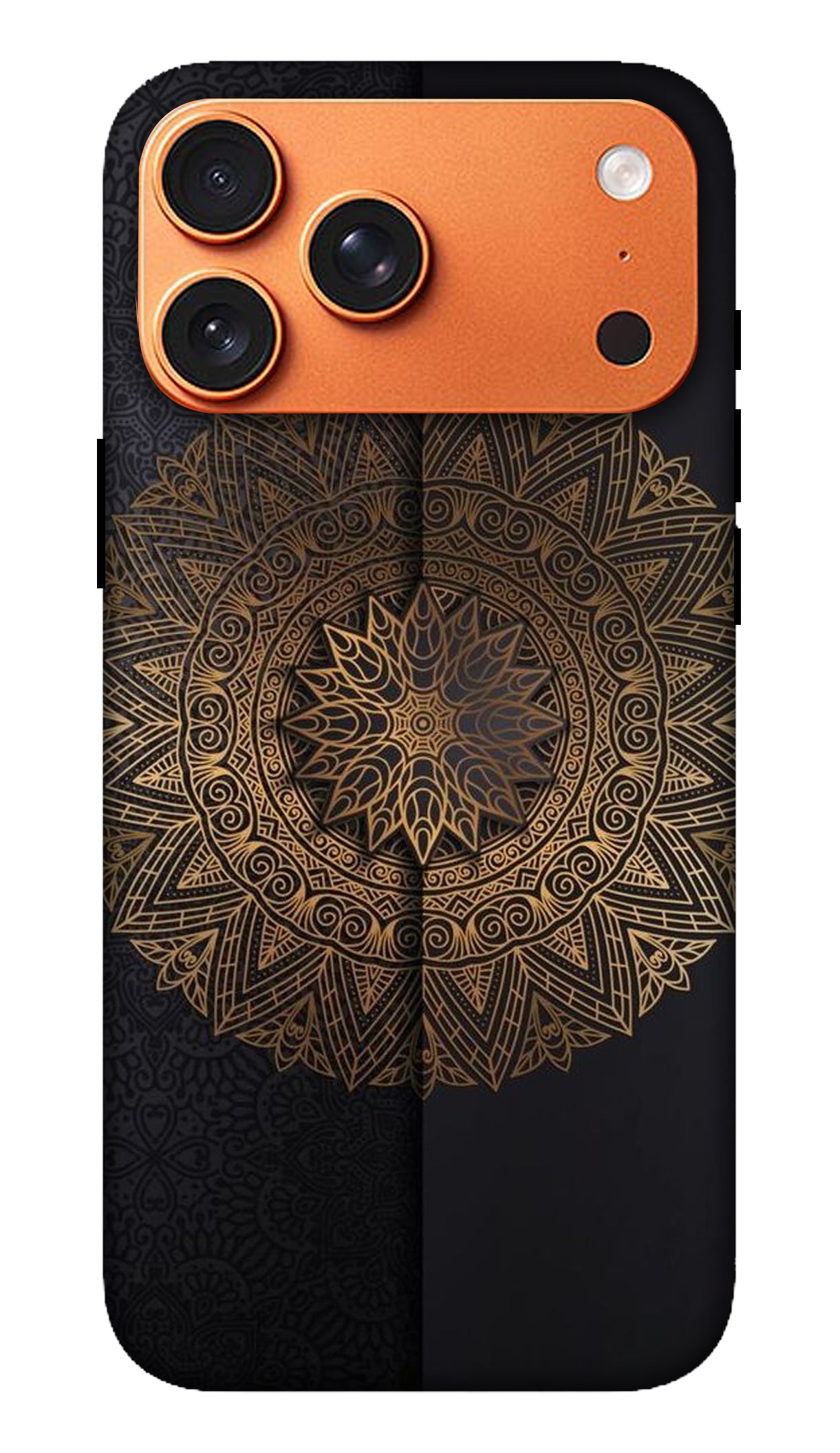 Minimal Gold Mandala Dark Phone Case