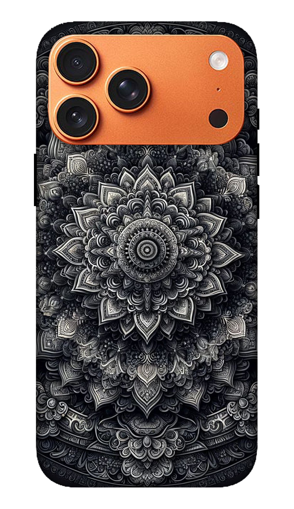 Monochrome Mandala Texture Phone Case