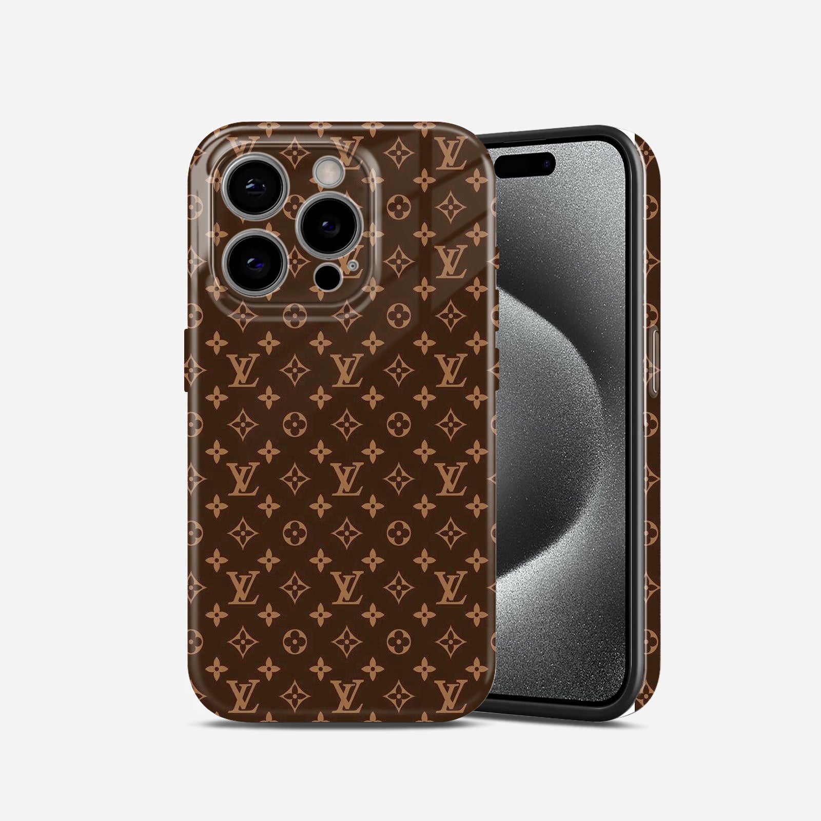 Monogram Pattern Hard Glossy Case - Stylish & Protective Cover