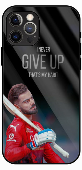 Motivation Quote Cricket Style Luxury Glass Back Phone Case
