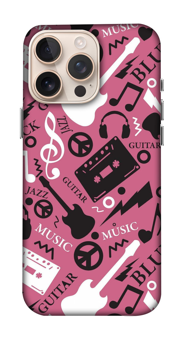 Mutiple Music Themed Pink Mobicase