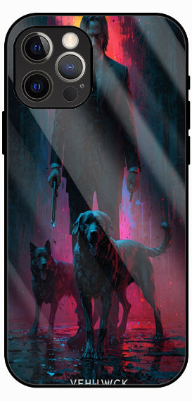 Neon Hero City Night Luxury Glass Back Phone Case