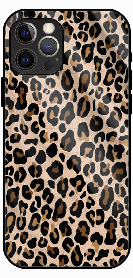 Neutral Leopard Texture Luxury Glass Back Phone Case