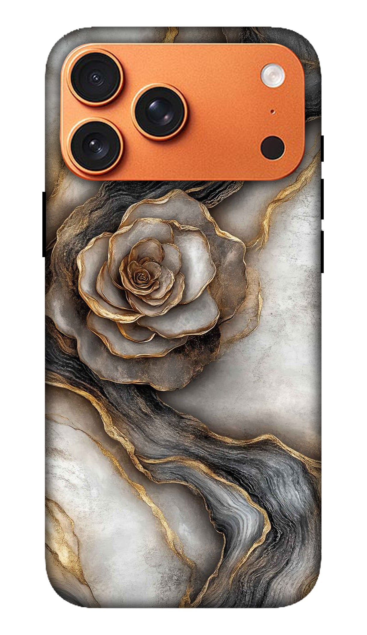 Neutral Marble Gold Accent Phone Case