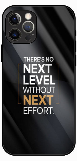 Next Level Effort Quote Luxury Glass Back Phone Case