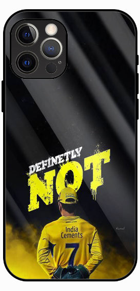 Number 7 Bold Typography Cricket Luxury Glass Back Phone Case