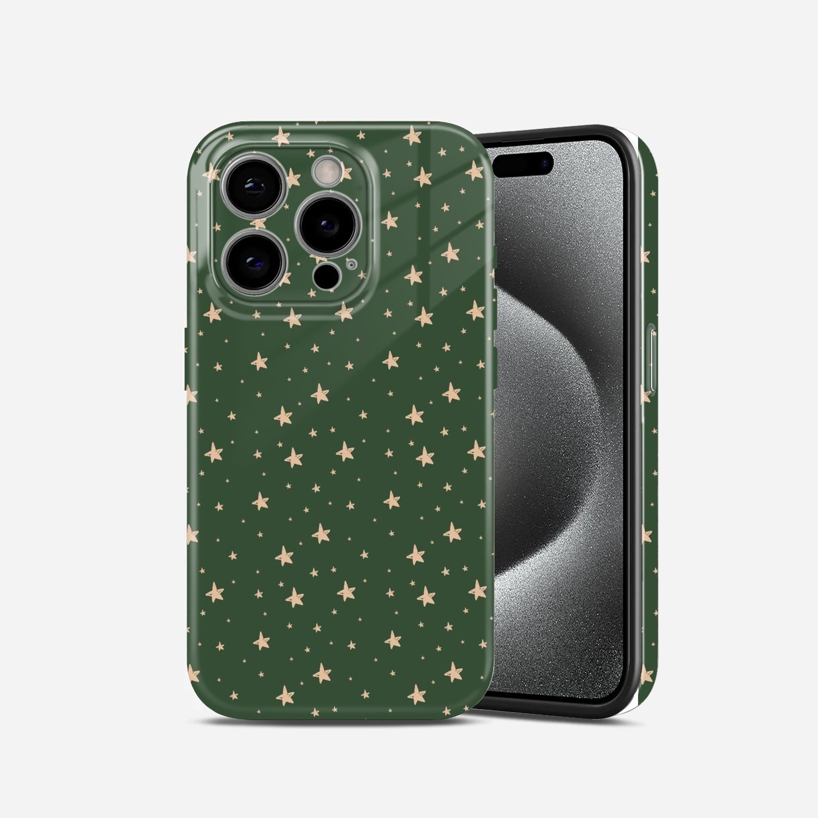 Olive Green Minimal Hard Glossy Case - Stylish & Protective Cover