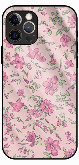 Pink Floral Premium Premium Glass Phone Case