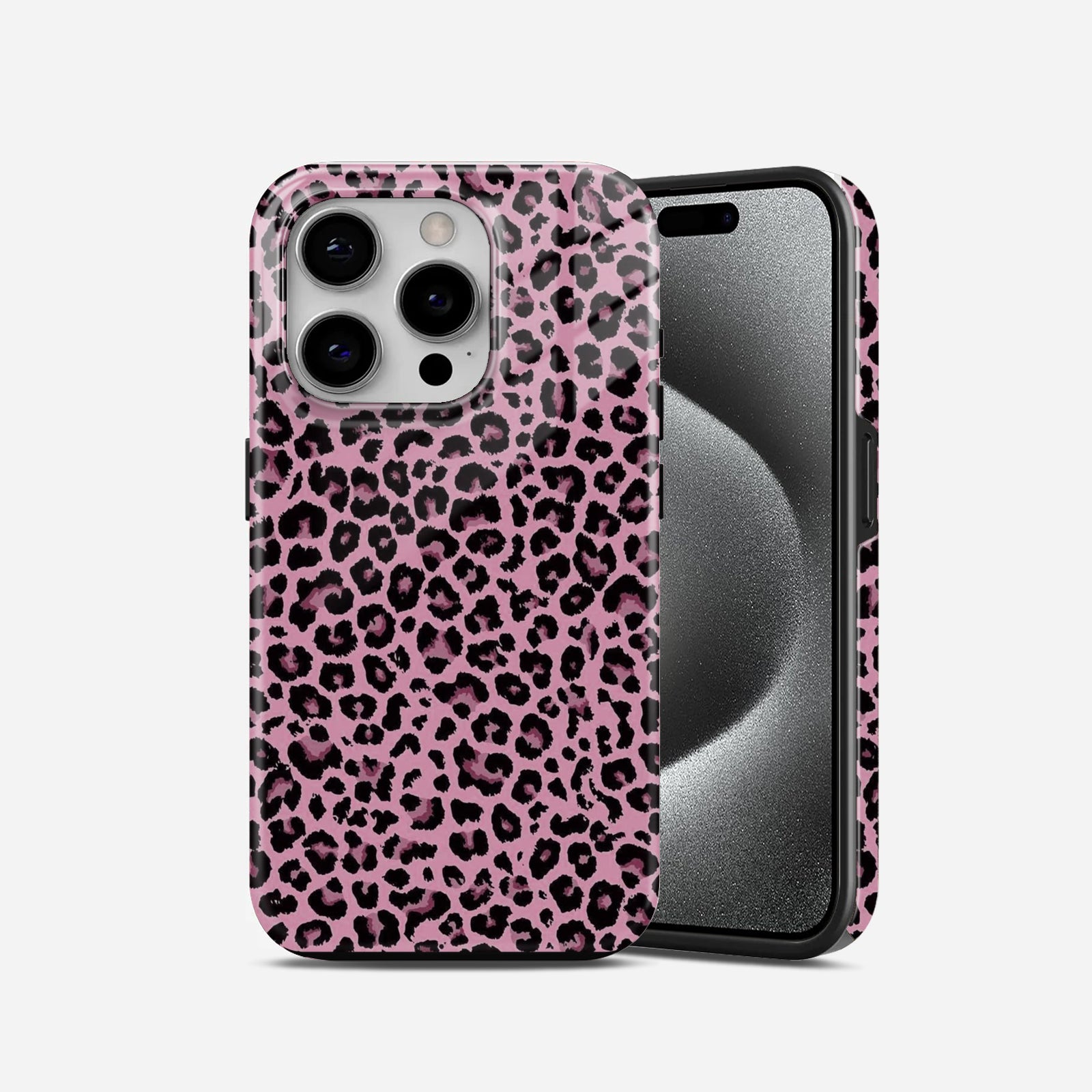 Pink Leopard Print 2 in 1 Mobile Case