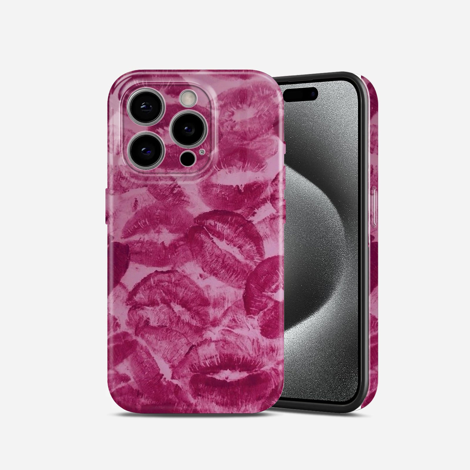 Pink Lips Pattern Hard Glossy Case - Stylish & Protective Cover
