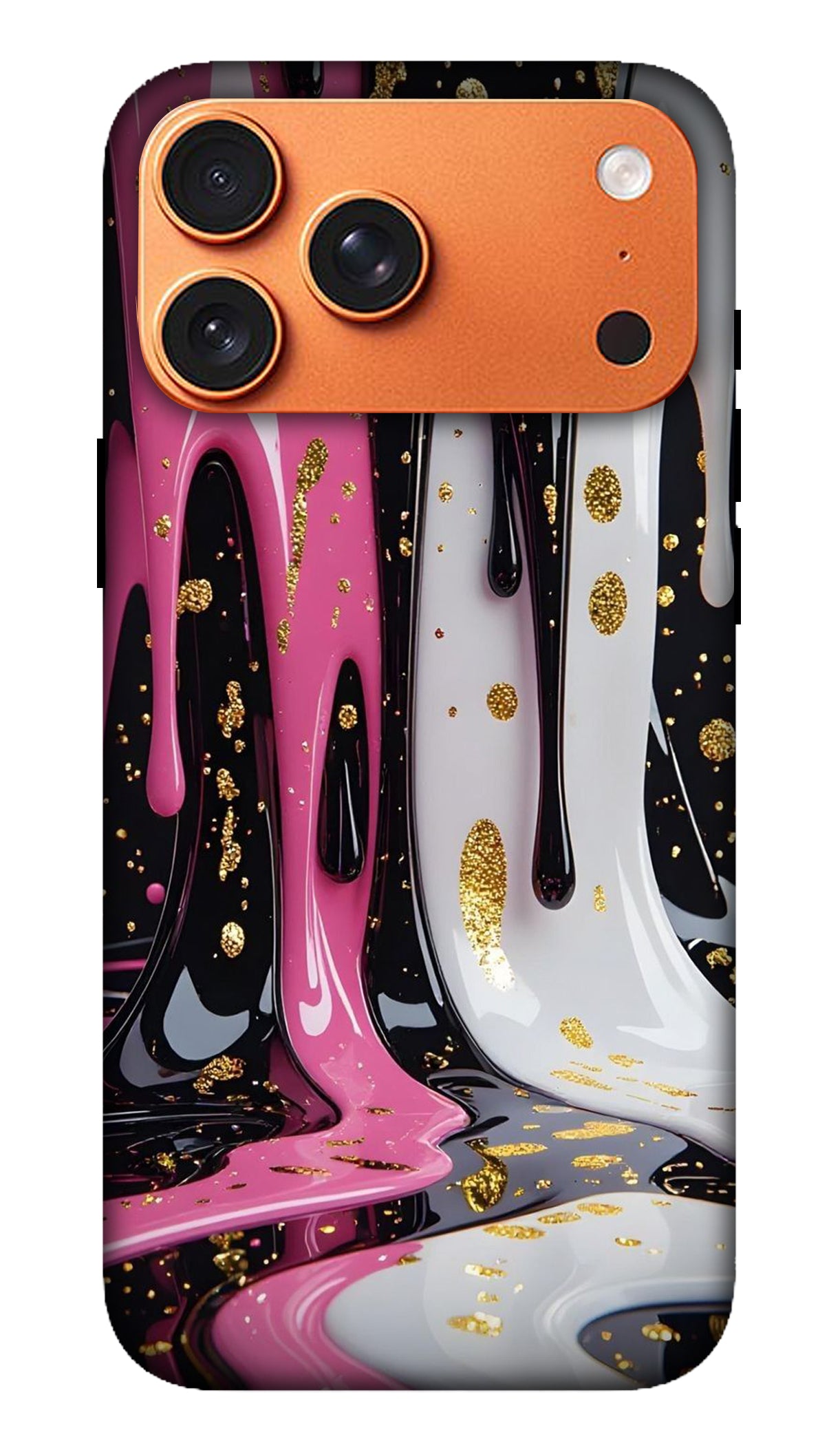 Pink Liquid Chrome Drip Phone Case