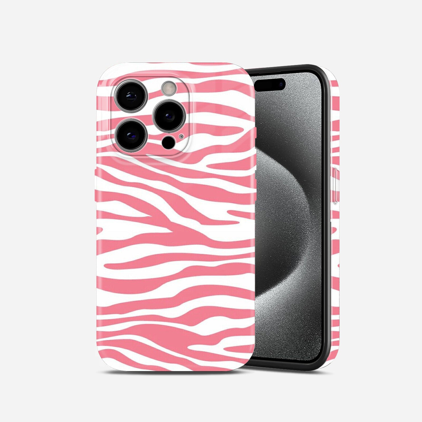 Pink and White Zebra Hard Glossy Case - Stylish & Protective Cover