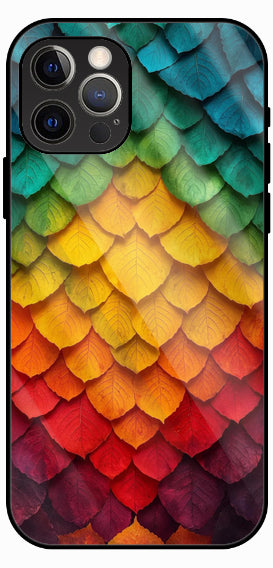 Rainbow Scale Pattern Luxury Glass Back Phone Case