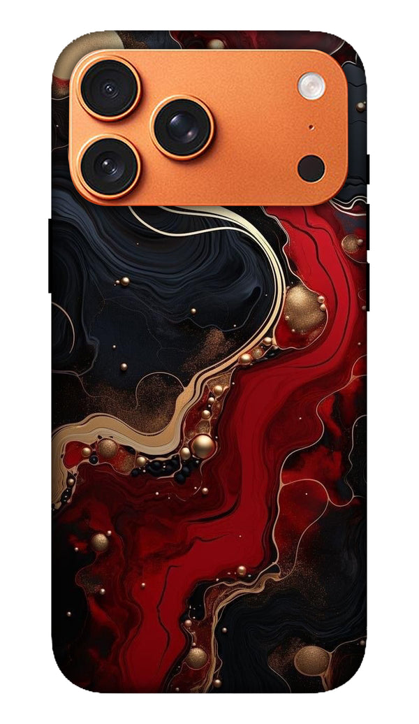 Red Black Marble Flow Phone Case