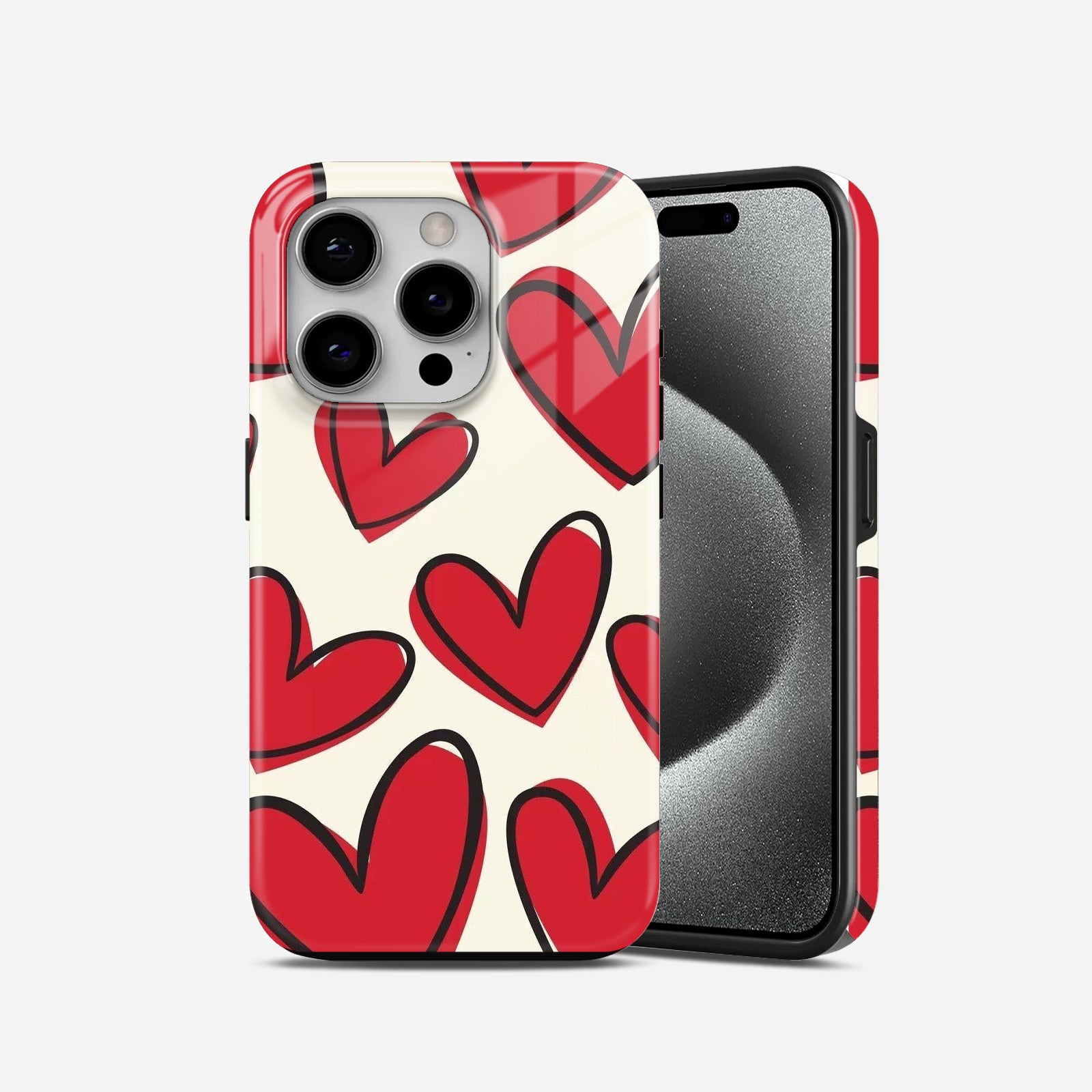 Red Heart 2 in 1 Mobile Case