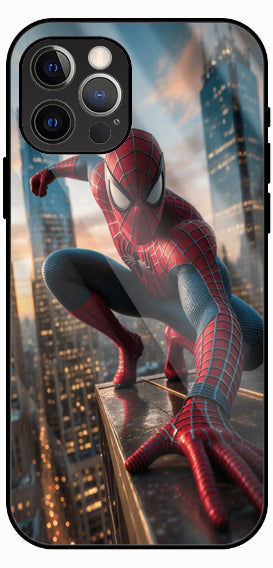 Red Hero Swing Action Luxury Glass Back Phone Case