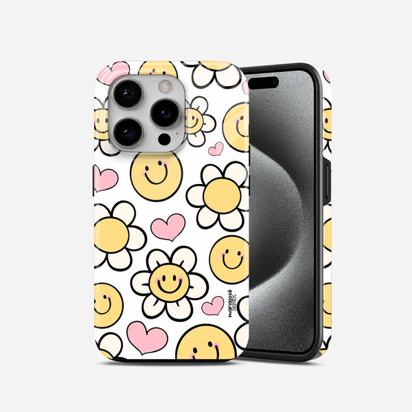Smiley Flowers 2 in 1 Mobile Case