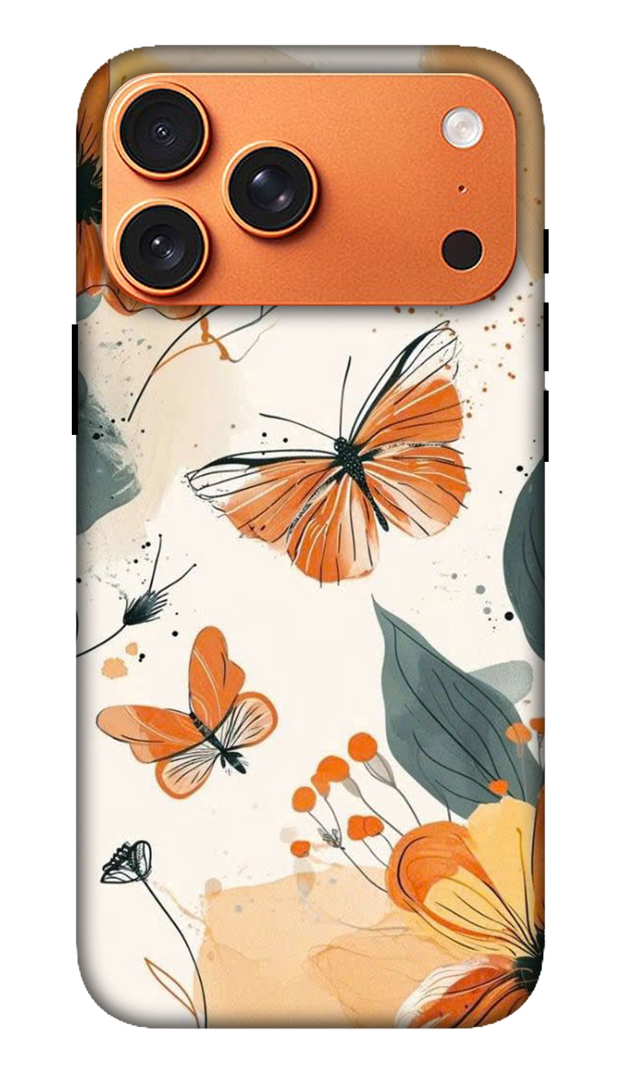 Soft Butterfly Floral Art Phone Case