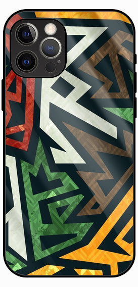 Street Style Abstract Pattern Luxury Glass Back Phone Case