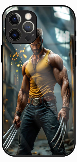 Superhero Fire Power Action Luxury Glass Back Phone Case