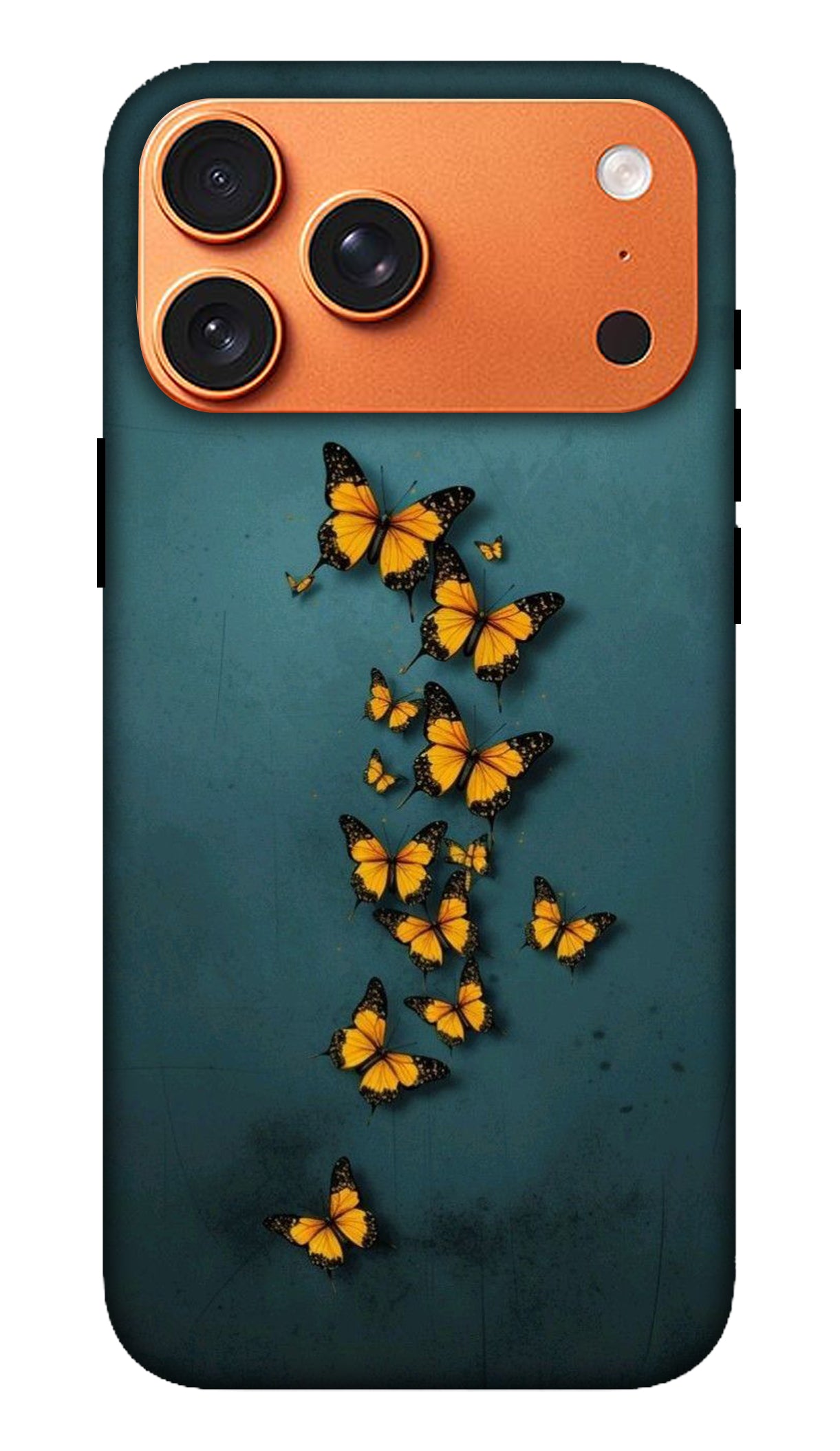 Teal Gold Leaf Floral Phone Case
