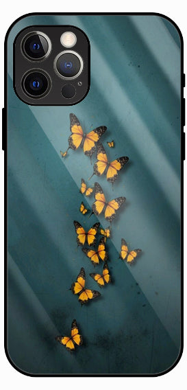 Teal Gold Leaf Minimalist Luxury Glass Back Phone Case