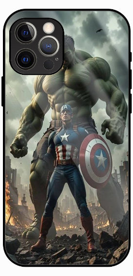 Tech Armor Hero Suit Luxury Glass Back Phone Case