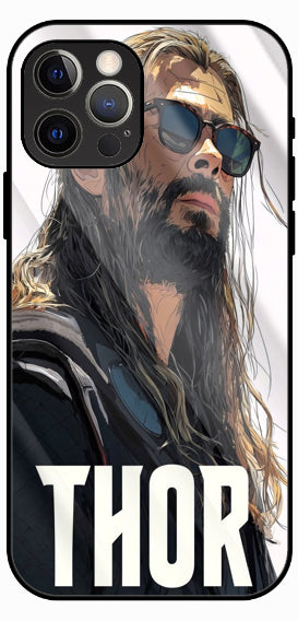 Thunder God Hero Lightning Luxury Glass Back Phone Case