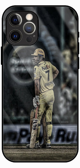 Vintage Cricket Legend Monochrome Luxury Glass Back Phone Case