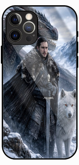 Warrior Jon Snow Luxury Glass Back Phone Case