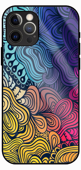 Wave Gradient Retro Abstract Luxury Glass Back Phone Case