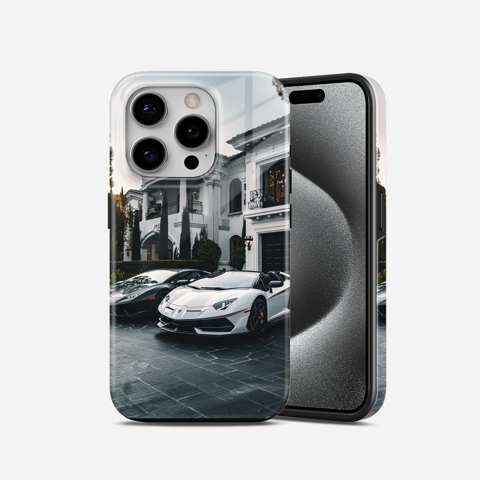 White sports car 2 in 1 Mobile Case
