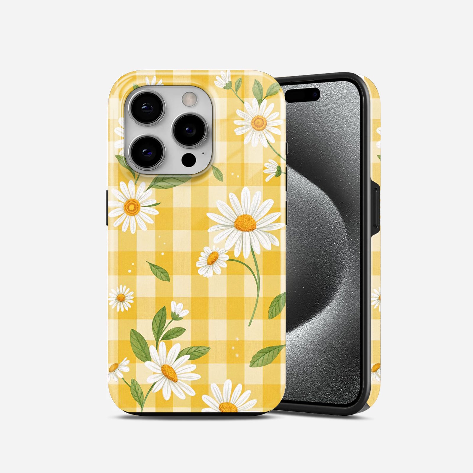 Yellow Checks 2 in 1 Mobile Case