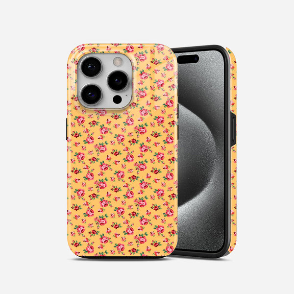 Yellow Floral Pattern 2 in 1 Mobile Case