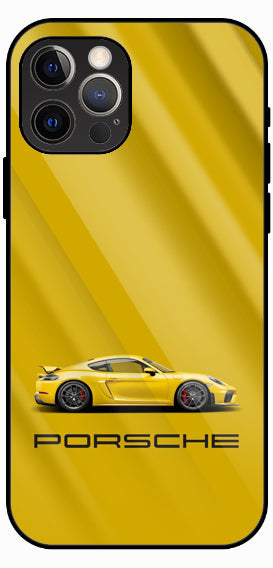 Yellow Sporty Bold Premium Glass Phone Case