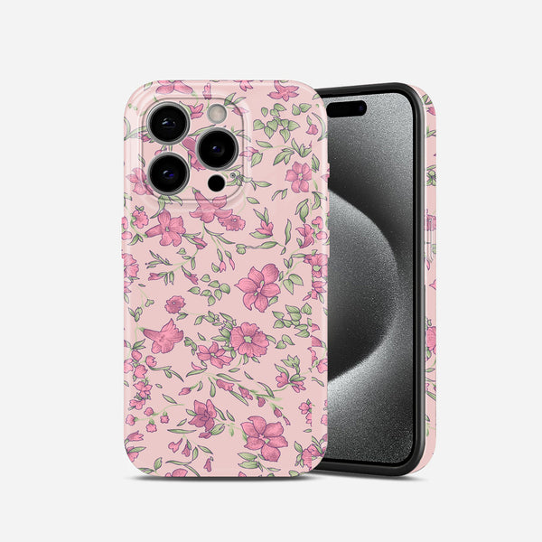 Pink Floral Print, Hard Glossy Case - Stylish & Protective Cover