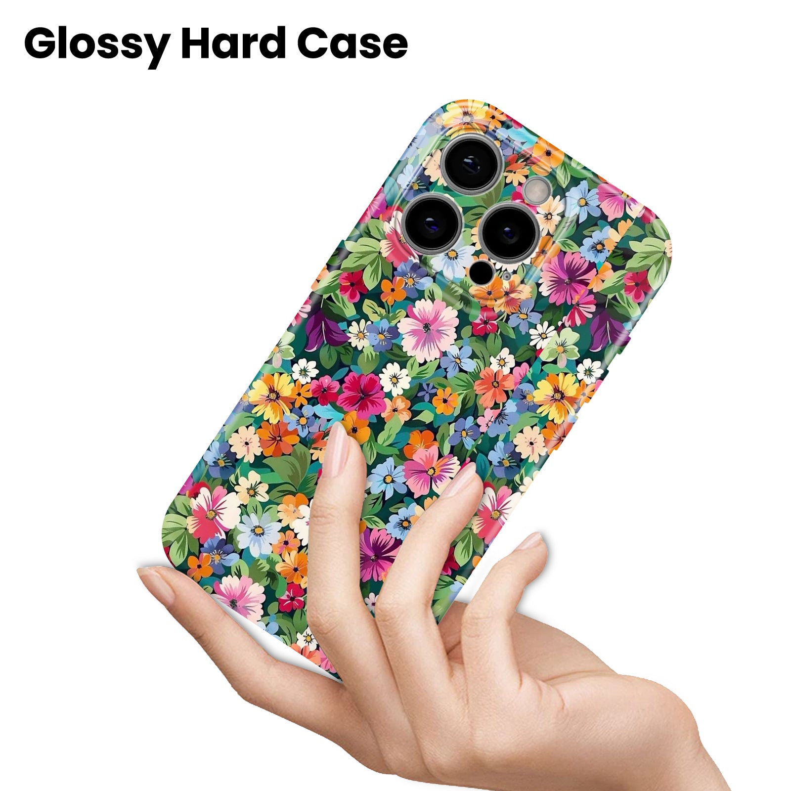Colourful Wildflower Garden Print, Hard Glossy Case - Stylish & Protective Cover