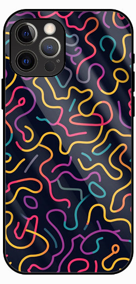 Colourful Abstract Swirl Pattern, Luxury Glass Back Phone Case