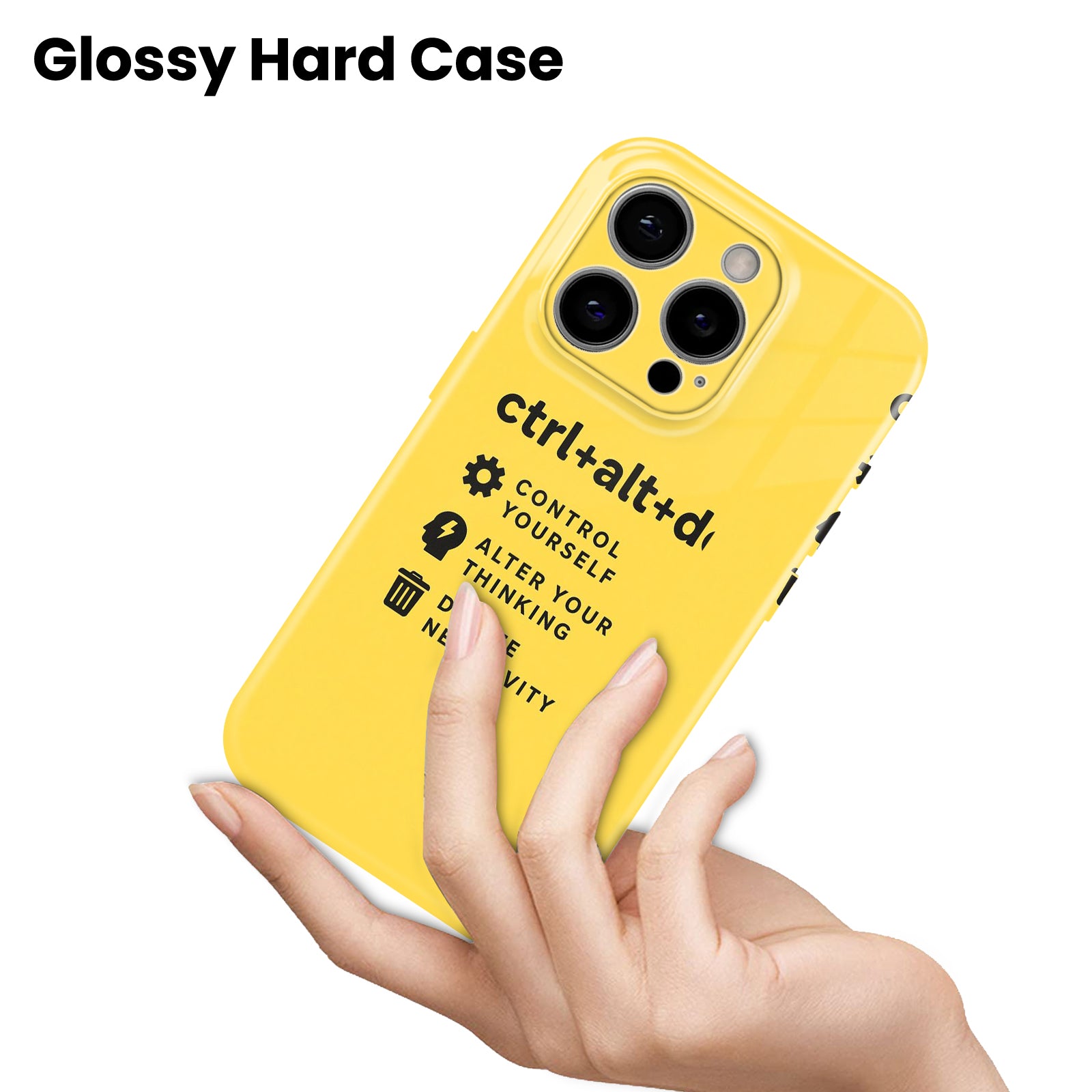 ctrl+alt+del Motivational Quote Design, Hard Glossy Case - Stylish & Protective Cover