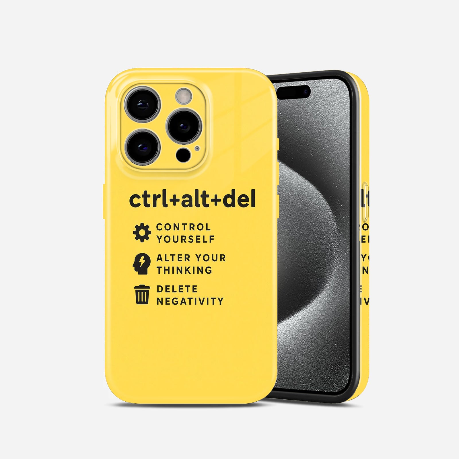 ctrl+alt+del Motivational Quote Design, Hard Glossy Case - Stylish & Protective Cover