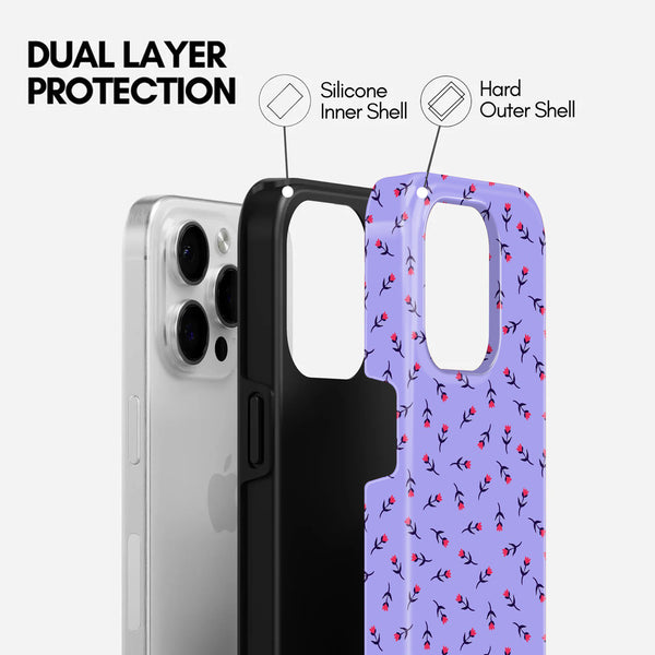 The Joyful Studio Floral Daisy Pattern, 2 in 1 Mobile Case, Dual Layer Protective Cover
