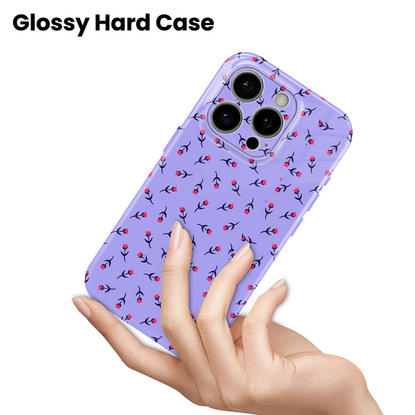 Purple Floral Ditsy Print, Hard Glossy Case - Stylish & Protective Cover
