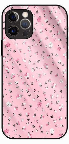 Pink Floral Pattern, Ditsy Flower Design, Luxury Glass Back Phone Case