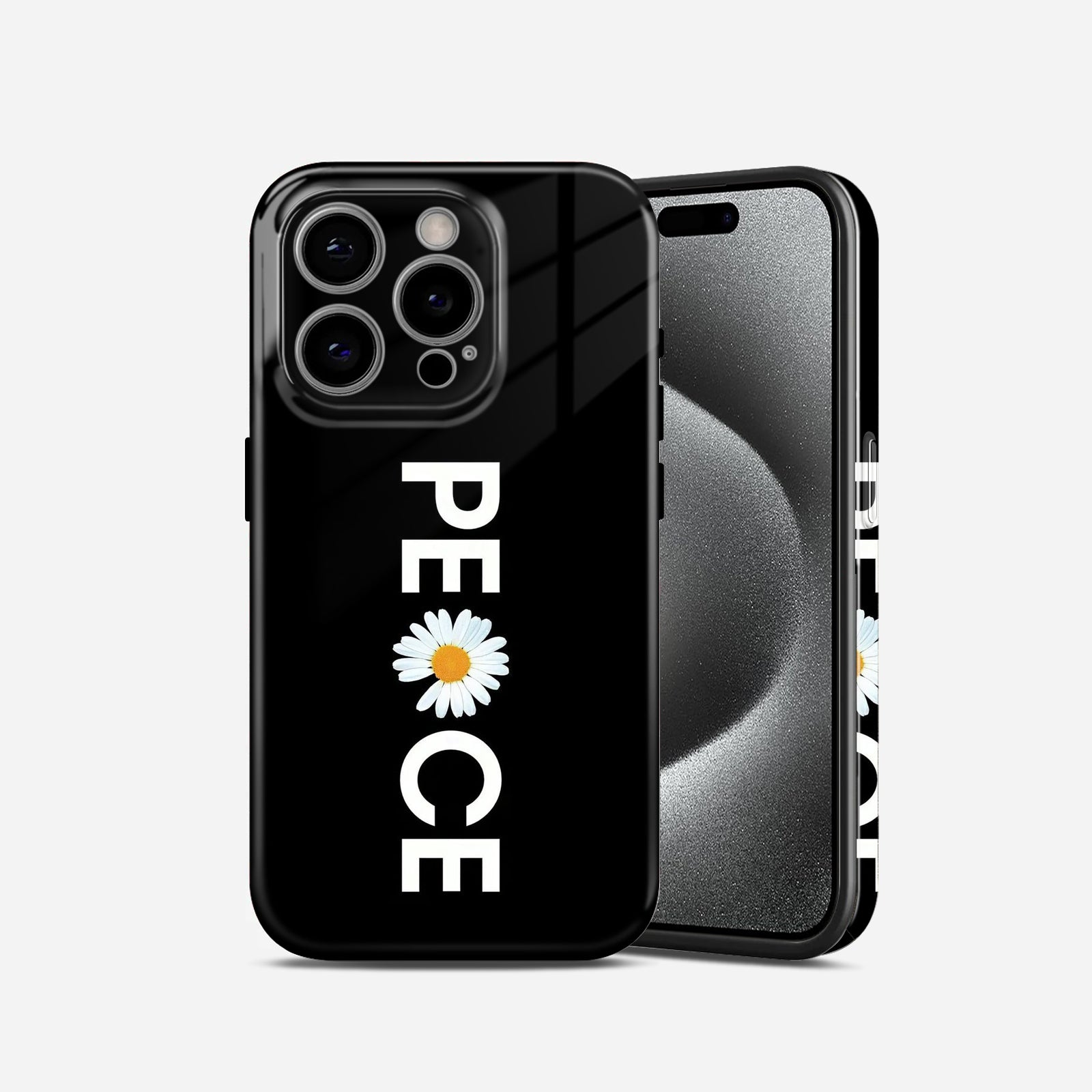 Peace Daisy Floral Design, Hard Glossy Case - Stylish & Protective Cover