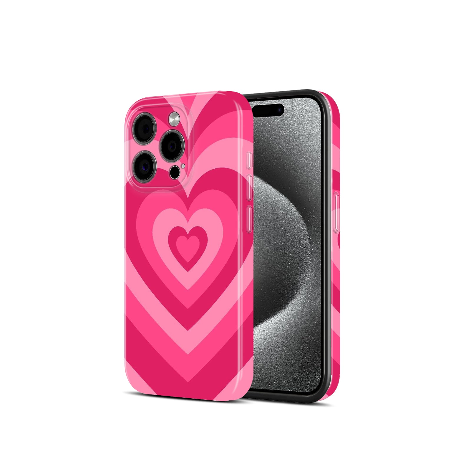 Pink Heart Pattern, Hard Glossy Case - Stylish & Protective Cover