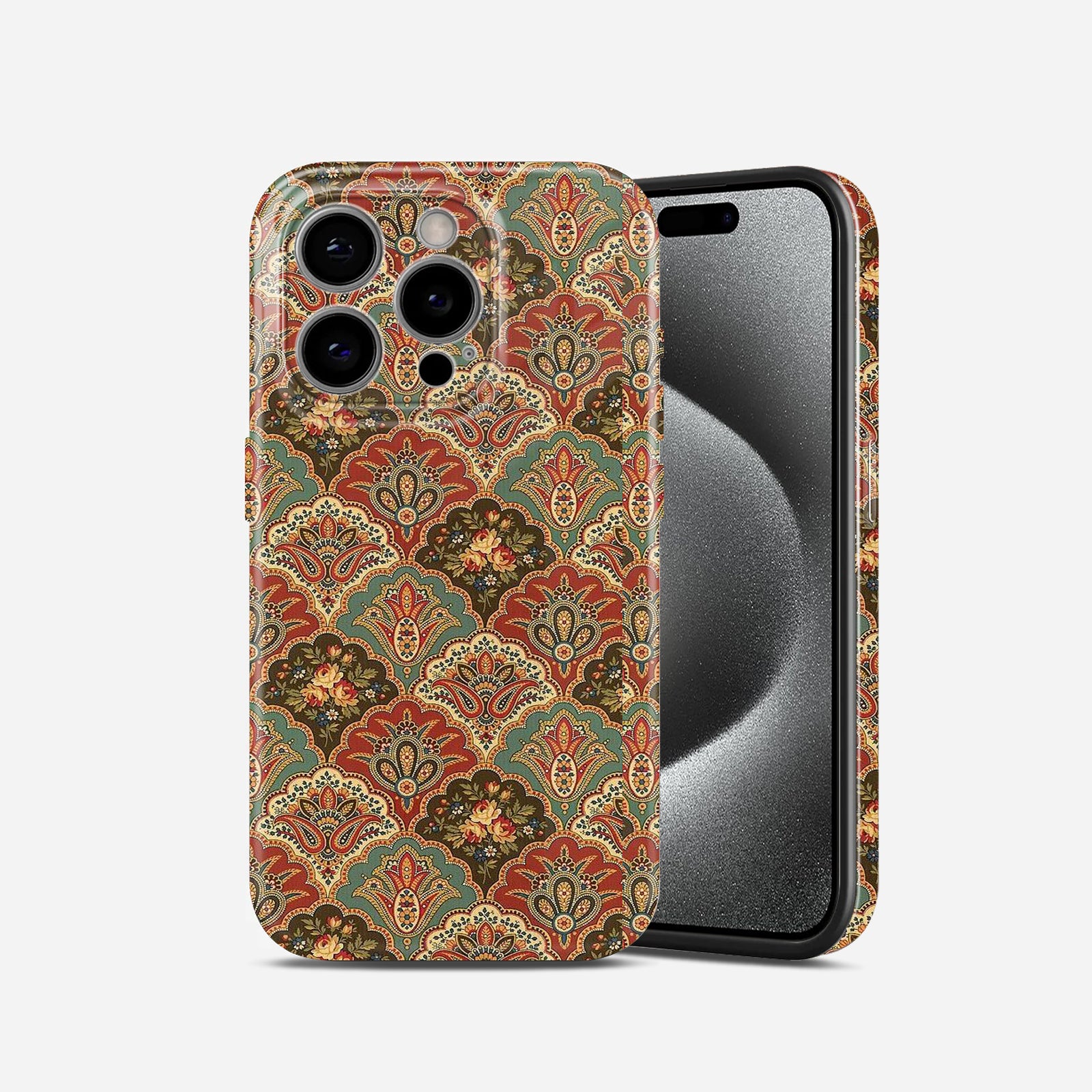 Vintage Floral Paisley Pattern, Damask Print, Boho Style, Hard Glossy Case - Stylish & Protective Cover