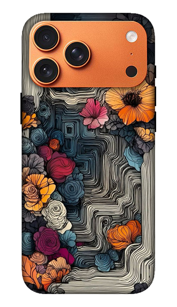 Abstract Floral Skull Artistic Phone Case