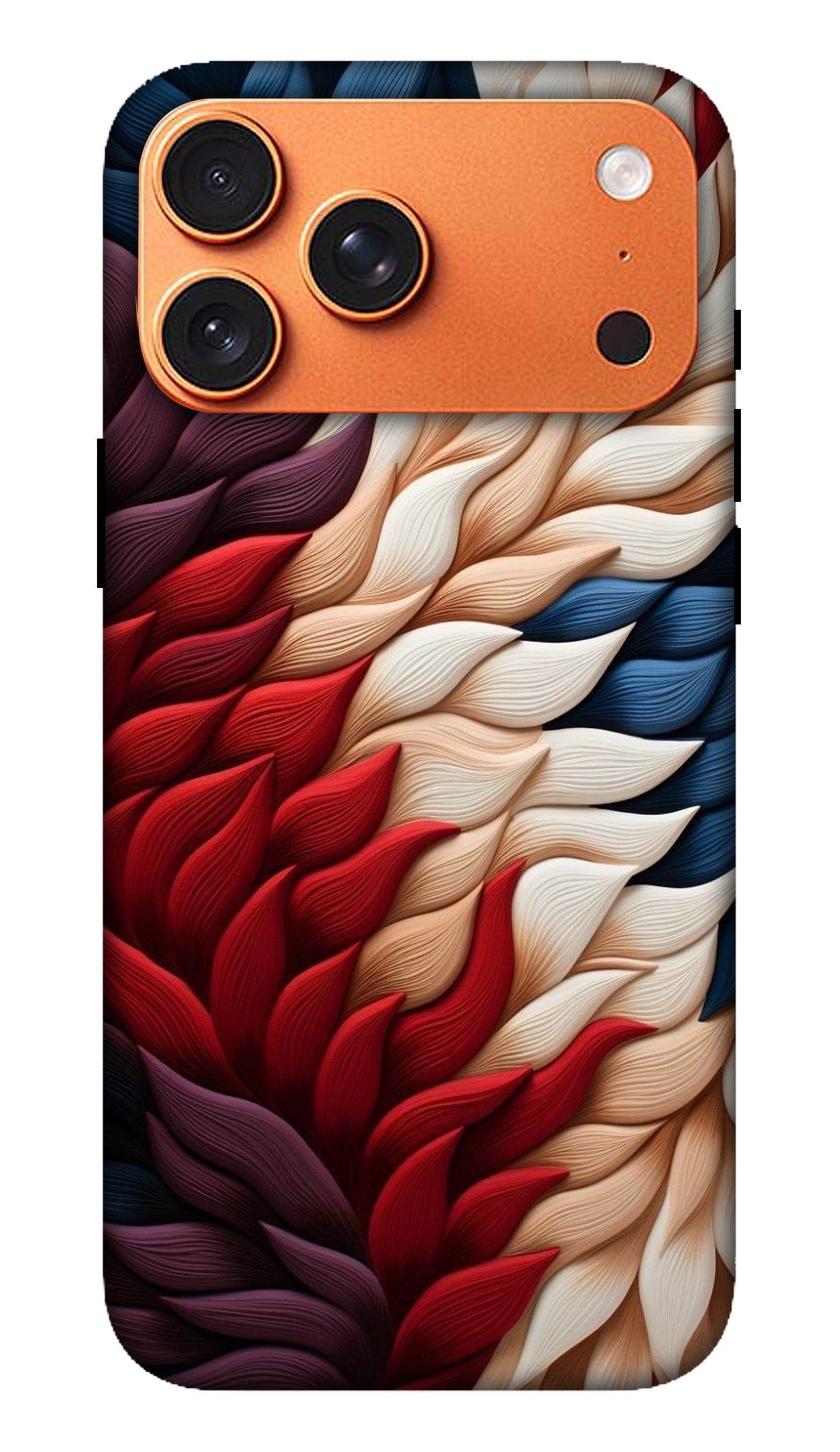 Abstract Red Feather Texture Luxury Case