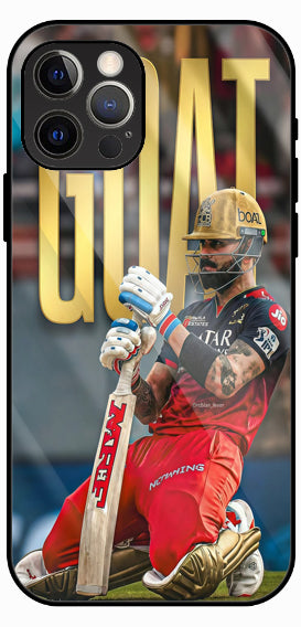 Batting Action Cricket Star Luxury Glass Back Phone Case